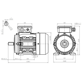 Silnik elektryczny 0,55kW 900 obr/min. 80B3